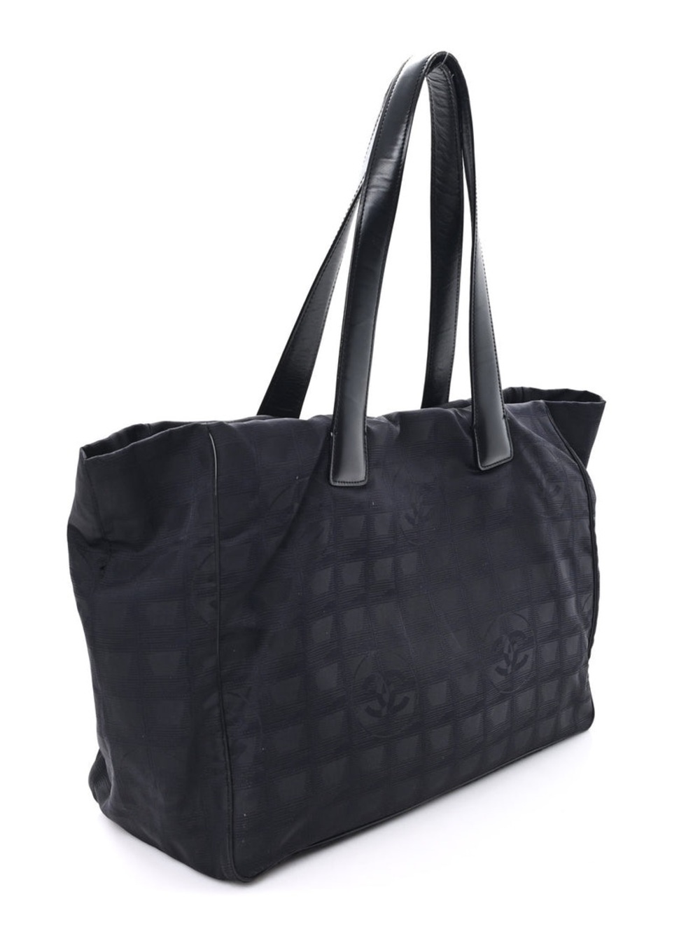 CHANEL Black Quilted Nylon Sportsline Tote
